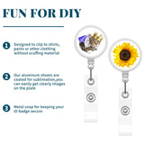 18 Pieces Sublimation Retractable Badge Holder Blank Sublimation Tag Holder DIY Retractable Heat Transfer ID Badge Holder with Clip for ID Card Holders, Keys, Name Tag (White) Zonon