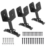 3Pcs Adjustable roof Riser Brackets for Patio Cover,pergola roof Brackets,Patio roof Riser,roof Brackets for Roofing,Roof Riser Brackets Kit for 3-1/2" Wood Post,Black. BierBear