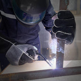 16" Leather Welding Gloves, Fire and Heat Resistant Long Sleeve Welding Gloves, For Mig, Gas, BBQ, Oven, Grill, Fireplace, Baking Mitts, Fireplace, Animal Training, Animal Handling luvaswel