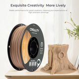 Official Creality Wood Filament PLA, Wood PLA 3D Printer Filament 1.75 mm, More Than 30% Real Wood, Smooth Silk Texture, Toughness, 1kg(2.2lbs)/Spool 3D Printing Filament, for All FDM Printers (Wood) Creality