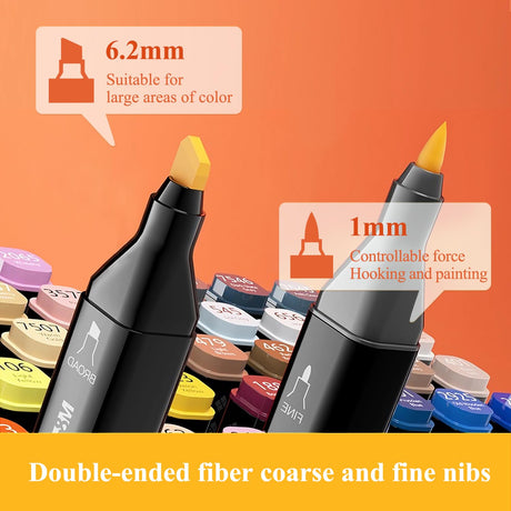 M&G 80 Colors Dual Tip Art Markers, Alcohol Art Markers set, for Adult Coloring Books, Drawing, Sketching, Doodling, Art Projects, School Supplies, Chisel & Fine Tip, Black Penholder M&G
