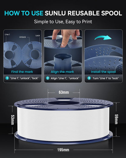 SUNLU High Speed Matte PETG 3D Filament 1.75mm, 30mm/s - 600mm/s Print Range, High Flow Speedy 3D Printer Filament, Fit Most FDM Printers, Dimensional Accuracy +/- 0.02mm, 1kg Spool, (Matte B - WoodArtSupply