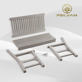 Psilvam Grey 2-Person All-Weather Poly Lumber Garden Bench Psilvam