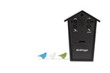 KOOKOO Birdhouse Mini Black, Tiny Modern Cuckoo Clock with 12 Natural Bird Songs or Cuckoo Call KOOKOO