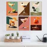 EIBEILI 6 Pack Diamond Painting Kits for Adults, Wine 5D Diamond Art Kits for Beginner Cocktail DIY Full Drill Diamond Dots Crystal Craft Kits for Home Wall Decor Gifts(6 Pack/12X16 Inch) EIBEILI