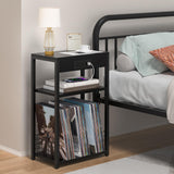 LELELINKY Black Record Player Stand LELELINKY