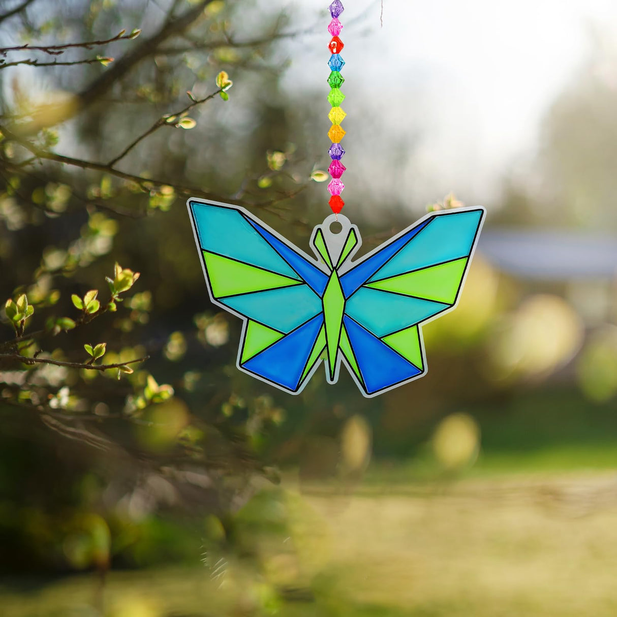 Winlyn 27 Sets Butterfly Suncatchers Ornaments Decorations DIY Window Paint Art Craft Kits Rainbow Sun Catchers Painting Kit for Kids Spring Summer Camping Classroom Party Activities Art Project Winlyn