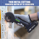 ZEITE 3" Cordless Cut Off Tool, 20V 2.0Ah Mini Cutter, Max Cutting Depth 1/2", 19500RPM Cutting Tool with 3 Cutting Discs 1 Flap Disc for Rust Removal, Battery and Charger Supplied Zeite