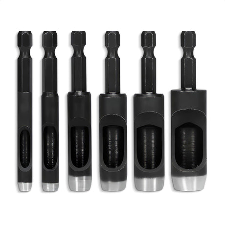 Leather Hole Punch Tool Set - 6 Pcs Drill Bits 3/16" 1/4" 5/16" 3/8" 7/16" 1/2" - High-Precision Leather Punch Tool for Belts, Fabric, and Crafts - Durable Carbon Steel, Sharp and Efficient LIBERHAUS