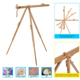 MEEDEN Tripod Field Painting Easel with Carrying Case - Solid Beech Wood Universal Tripod Easel Portable Painting Artist Easel, Perfect for Painters Students, Landscape Artists, Hold Canvas up to 34" MEEDEN