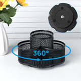 Pen Holder for Desk, Rotating Pencil Holder, Cup Holder for Desk Office, Pen Organizer in Black Topwey
