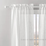 RYB HOME White Curtain Rod 48 to 86 Inch, 1 Inch Diameter Adjustable Telescoping Single Drapery Rod with Leaf Pattern Ball Finials Rustic Decor for Farmhouse Dining Room Decor Kids Bedroom RYB HOME