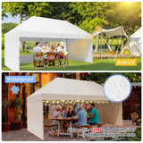 Eachbid 10' x 20' Pop Up Canopy Gazebo Commercial Tent with 4 Removable Sidewalls, Large Party Tent, Event Shelter Gazebo Canopy with 4 Sandbags, Stakes X12, for Patio Party Weddings Picnic (White) Eachbid