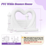 Albott 13.1x13.1x10 FT Commercial PVC Inflatable White Bounce House for Kids, Large White Castle Bounce House with 950W Blower & Higher Inflatable Wall for Wedding Birthday Party Albott