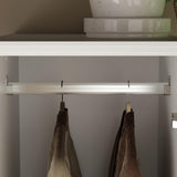 Hitow 2 Door Wardrobe Armoire Closet, 15.7" W Wardrobe Storage Cabinet with 3 Tiers Shelf & Hanging Rod, Slim Narrow Wardrobe Armoire Dresser for Bedroom Clothes Organizer, White Hitow