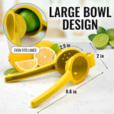 Zulay Kitchen Metal Lemon Squeezer - Handheld Lemon Juicer Squeezer - Easy to Use Citrus Juicer - Manual Press for Extracting the Most Juice Possible - Extracts Every Last Drop Zulay Kitchen
