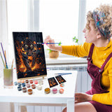 JOOZ Paint by Numbers Kit for Adults with Frame Tiger Paint by Number with Easel Animal Adult Paint by Number Kits on Canvas DIY Paint by Number for Adults for Gift Home Wall Decor 7.87x11.81 Inch JOOZ