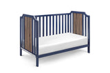 Suite Bebe Brees Convertible Island Crib in Midnight Blue and Vintage Walnut, 53.5x37.5x30.5 Inch (Pack of 1) Suite Bebe
