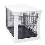 zoovilla White Dog Cage with Crate Cover, Dog Kennel Medium zoovilla
