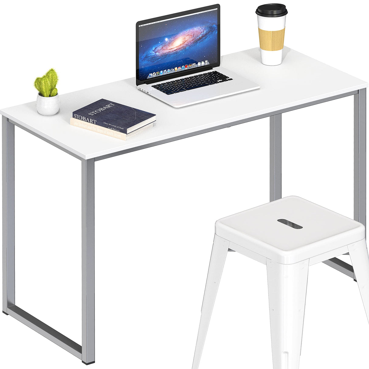 SHW Home Office 32-Inch Computer Desk, White SHW