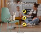 POLY & BARK Isla Modern Kitchen Chairs Set of 4 - Plastic Dining Chair with Metal Legs - Quick Assembly Simple Cafe Chairs Plastic for Indoor or Outdoor - Pistachio Green POLY & BARK