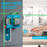 KEZERS Laser Level with Tripod,3 x 360 Self Leveling Laser Level, Green Laser Level Line Tool for Picture Hanging,Construction,Remote Controller,Rechargeable Battery,L-Bracket & Carry Pouch Included KEZERS