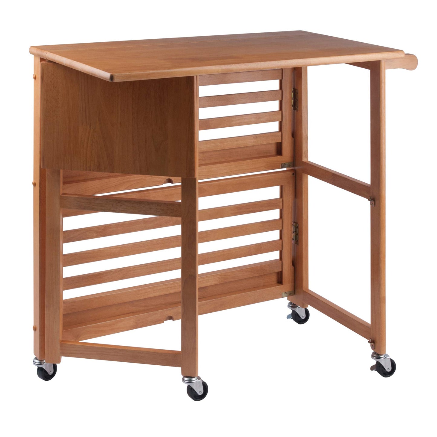 Winsome Radley Kitchen Cart, Light Oak - WoodArtSupply