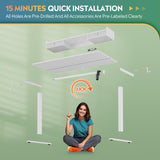 DEVAISE 48×24 Inch Electric Standing Desk with Drawers, Computer Desk with 3 Adjustable Height, Storage Shelf, Built-in AC & USB Outlets and Memory Preset, Sit to Stand Desk for Home Office, White DEVAISE