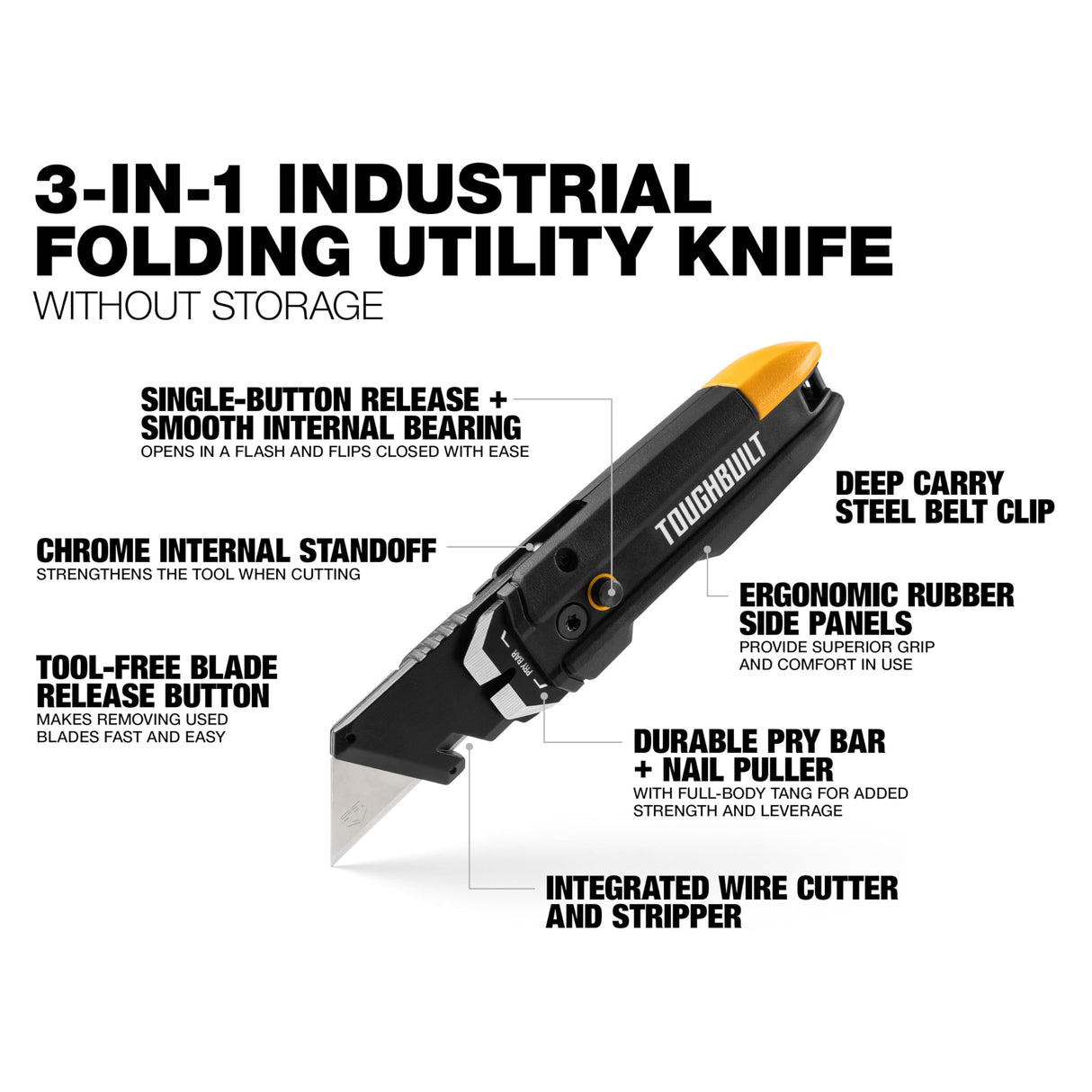 ToughBuilt Pry Bar Utility Knife - TB-H4-12-I ToughBuilt
