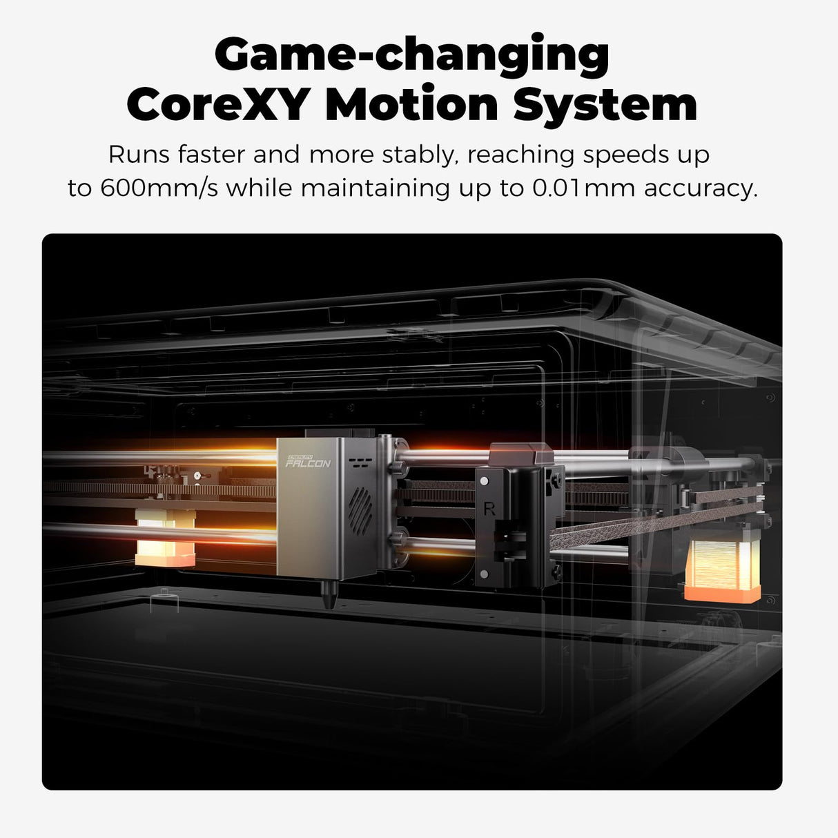Creality Falcon A1 10W Laser Engraver, 80W Enclosed Laser Cutter and Engraver Machine with Air Assist, Smart Camera Positioning, 600mm/s Speed, Smart Material Recognition, Ideal for Wood & Metal CREALITY FALCON