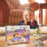 BRAIN TREE - Cat Soapstone Carving Kit, Carve Your Own Sculpture for Girls, Kids, Boys –Teen Gift -Fun DIY Arts and Crafts Activity for Kids and Adults - DIY Crafts Kit, Soapstone Sculpting Kits BRAIN TREE