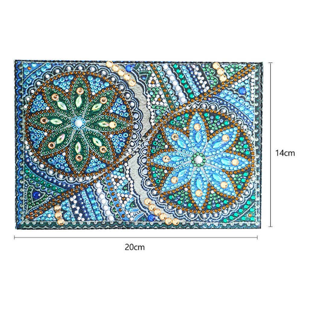 2 Pieces Diamond Painting Leather Passport Holder, DIY Special Shaped Crystal Painting Travel Passport Protective Cover for Boarding Pass, ID Card, Driver's License-20X14CM (AA082-AA220) Vocttaiy
