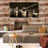 TANONE Brown Wood Peel and Stick Wallpaper 17.8" X 118.8" Self Adhesive Removable Decorative Film Wood Grain Wallpaper for Wall Covering Furniture Countertop Kitchen DIY TANONE