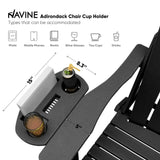 NAVINE Adirondack Chair Set of 4, HDPE Folding Adirondack Chair with Multifunctional Cup Holder, Weather Resistant Fire Pit Chair for porches, patios, poolsides, Decks. NAVINE