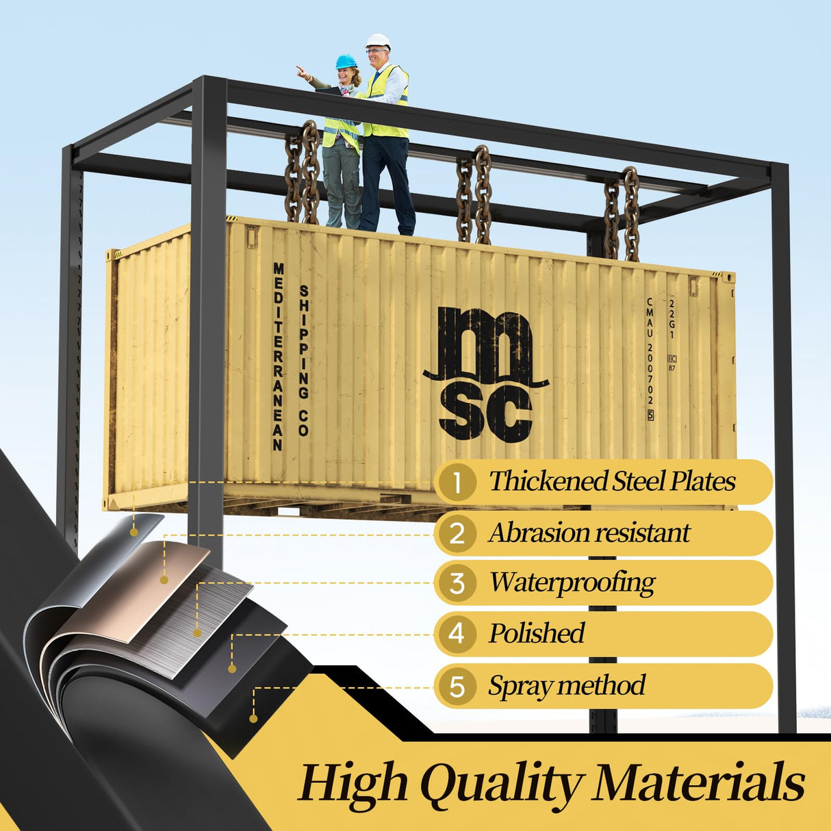 WOZBUD 48" W Heavy Duty Garage Shelving 3000LBS Storage Shelves, Adjustable 5-Tier Storage Rack, Metal Shelves for Garage/Warehouse/Basement, 48" W x 20" D x 72" H, Black WOZBUD