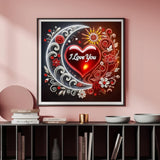 BYGFHLYW 5D Diamond Painting Kits for Adults, Heart Diamond Art Kits for Adults Beginner, DIY Special Shaped Diamond Rhinestones Diamonds Dot Gem Painting for Home Wall Decor 11.8x11.8inch BYGFHLYW