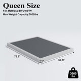 Vehowy Low Profile Box Spring Queen Size, 3 Inch Box Spring for Queen Bed, Heavy Duty Mattress Foundation, Metal Bed Base,Non-Slip,Easy Assembly Vehowy
