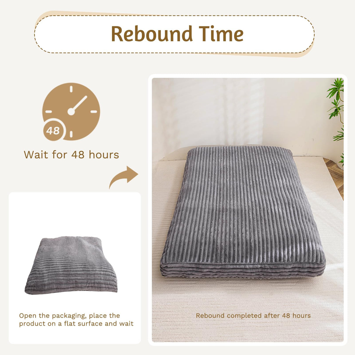 YOSHOOT 6 Inches Futon Mattress Full Size, Thick Futons Sofa Bed Couch, Floor Mattress for Adults, Shredded Foam Filling(Frame Not Included), Medium Firm YOSHOOT