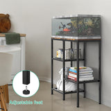 YBING 20 Gallon Fish Tank Stand Aquarium Stand with Board Reptile Tank Stand with 3-Tier Small Mesh Shelves 29" L x12 W x 30" H Brown YBING