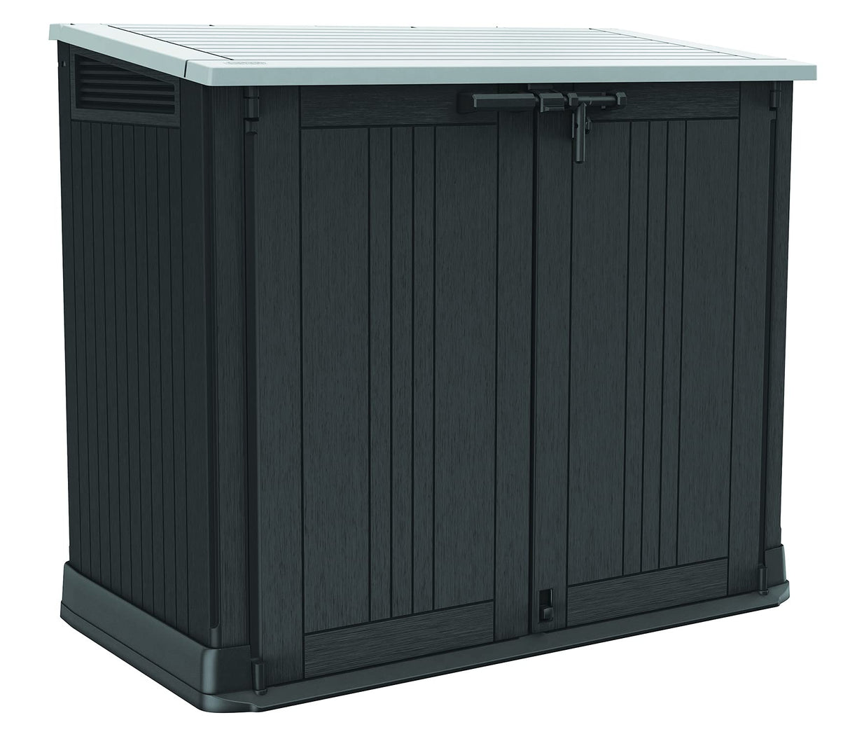 Keter Store-It-Out Prime 4.3 x 3.7 ft. Outdoor Resin Storage Shed with Easy Lift Hinges, Perfect for Yard Tools, Pool Floats and Garden Accessories, Black Keter