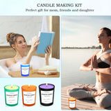 Candle Making Kit for Adult, Homemade DIY Candle Making Supplies Include Soy Wax, Wicks, Glass Candle Containers, Essential Oils, Dyes, DIY Arts & Crafts Gift for Kids, Beginners, Adults, Women KEARLGMBH