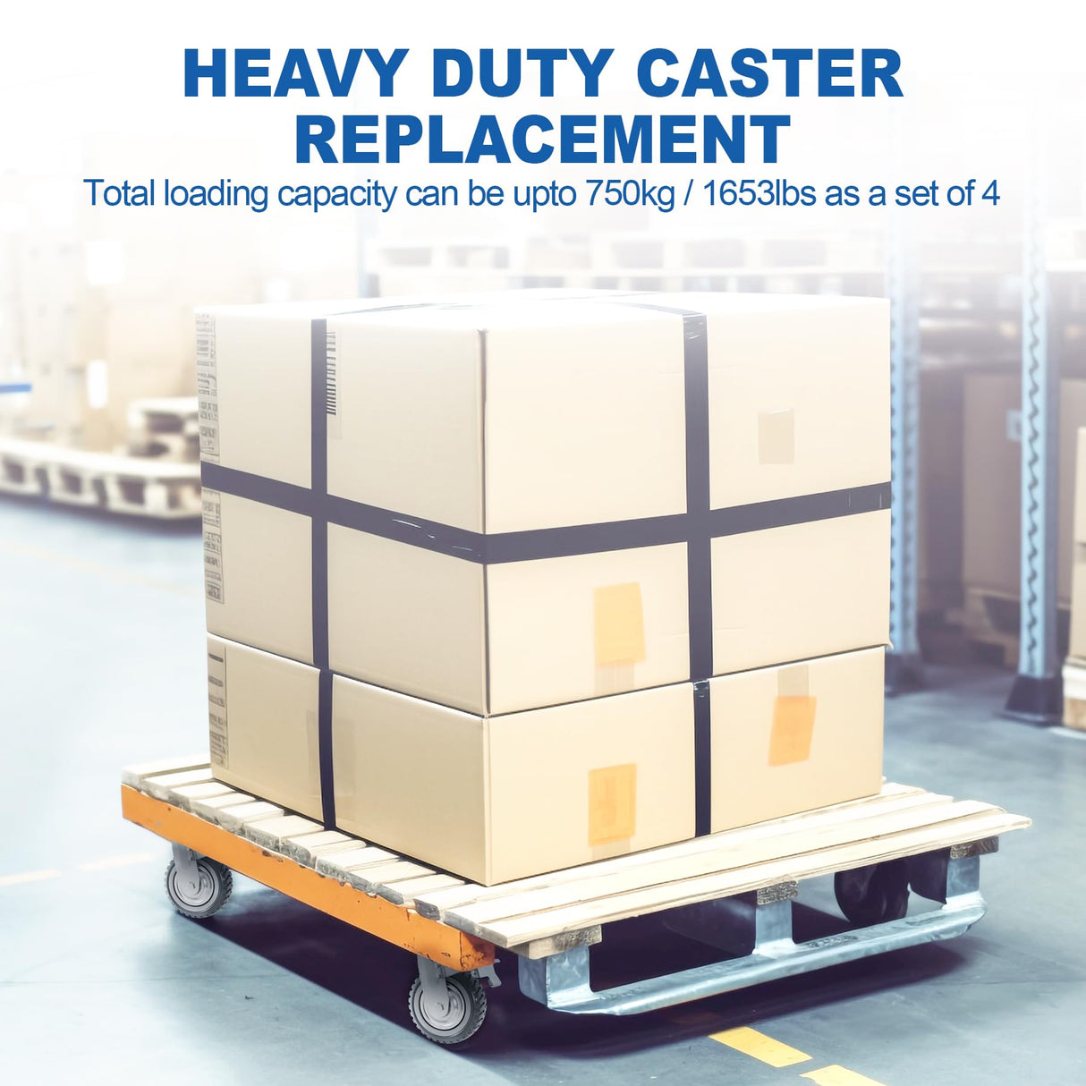 Iglobalbuy 6 Inch Heavy Duty Swivel Caster Wheels 4Pack (2 w/Brakes, 2 No Brakes), 360° Rotation Top Plate, Iron 6 Inch Anti-Skid Wheel Caster Replacement for Cart Furniture Workbench Iglobalbuy