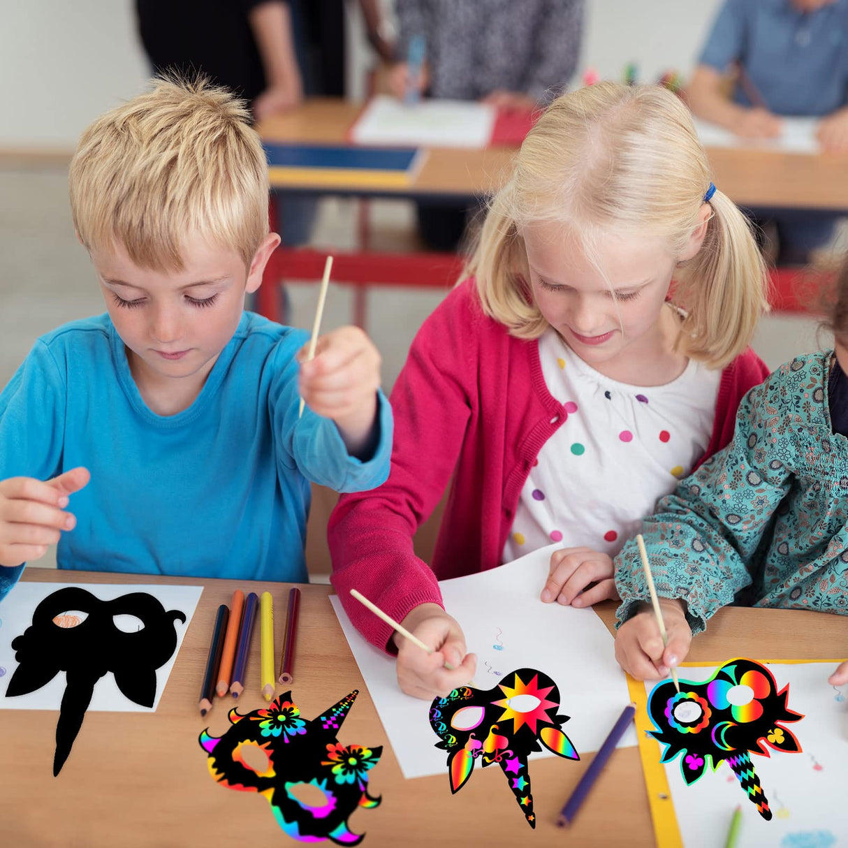 48 Pcs Unicorn Scratch Cards for Kids Rainbow Spring Scratch Crafts 12 Styles Scratch Off Unicorn Party Favors for DIY Crafts Home Decoration Art Project Games Sratte