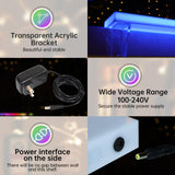 Cimcame Led Lighted Liquor Bottle Display Shelf Set of 2 with Remote&APP Control 40 Inch Floating Wall-Mounted Illuminated Marquee Lighting Shelves for Home Commercial Bar Cimcame