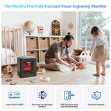 WAINLUX K8 10W Mini Laser Engraver, Laser Engraving Machine, 10000mW Fully Enclosed with Viewable Window, Laser Engraver and Cutter Machine for Wood Metal Leather, Grabadora Láser, Laser Class 1 WAINLUXPRO