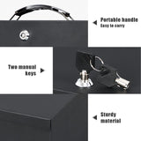 xydled Fire Resistant Safe Fire Safe Box with Key Lock for Home Office Security Storage for Valuables Documents,12.8 x 8.5 x 4.5 Inch,Black xydled