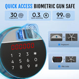 KAER Fireproof 20 Gun Safe with Biometric & Backlit Keypad | 45 Min 1400°F Protection | 5+2 Steel Locking Bolts for Home Defense Firearm & Ammo Storage for Home Defense Firearm & Ammo Storage KAER