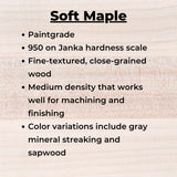 Osborne Tapered (Two-Sided) Dining Table Leg in Soft Maple Wood (Set of Four), Unfinished Wooden Posts for Dining Room Table or Desk, Replacement Dining Table Legs, Sanded and Ready to be Finished Osborne Wood Products