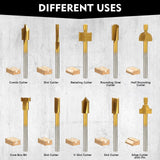 Renyu 10 Pcs HSS Router Carbide Engraving Bits, 1/8"(3mm) Shank Carbide Engraving Bit Set for Carving, Drilling, DIY Woodworking, Trimming RENYU