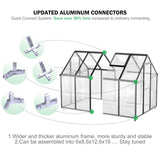 CDCASA 8.2x6.2 FT Greenhouse for Outdoors, Easy Assembly Aluminum Heavy Duty Polycarbonate Greenhouses w/Vent Window, Swing Door, Walk-in Green House for Sunroom Patio, Backyard, Garden,Black CDCASA